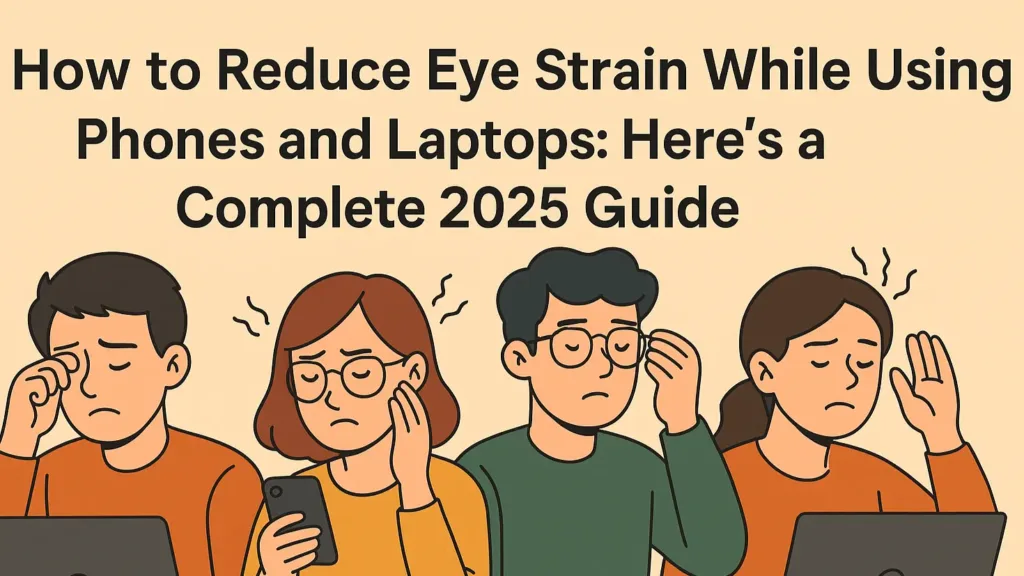 Reduce eye strain while using phones and laptops